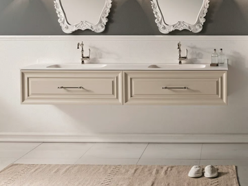 AUTORITRATTO - Double wall-mounted wooden vanity unit with drawers by Gaia Mobili - view 2